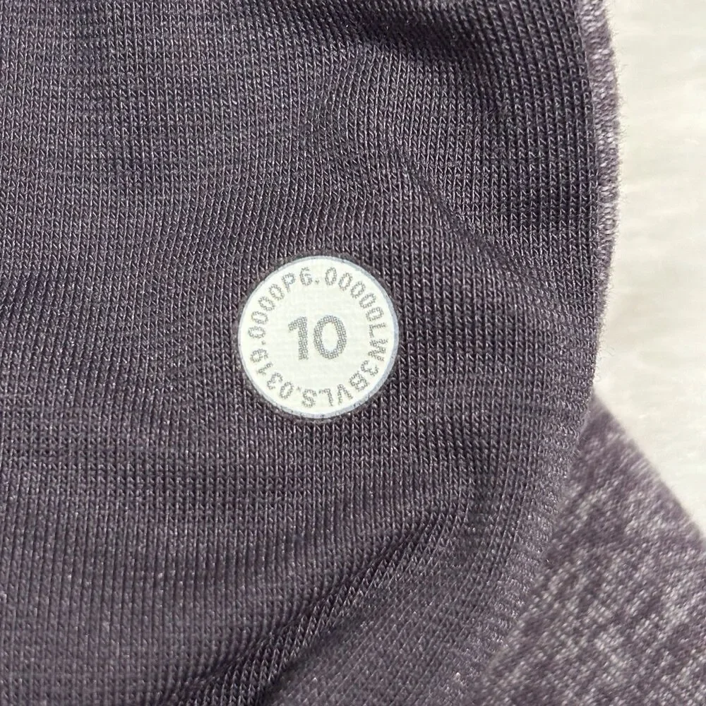 Lululemon Rulu Rally Wrap Active Cardigan Womens 10 Purple Snap Cowl Neck